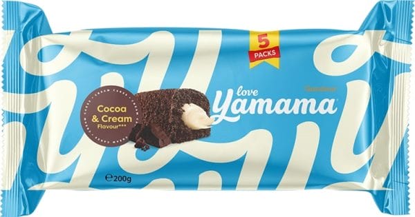 Gandour Yamama cream cake cocoa 40gX5X16st/förp*