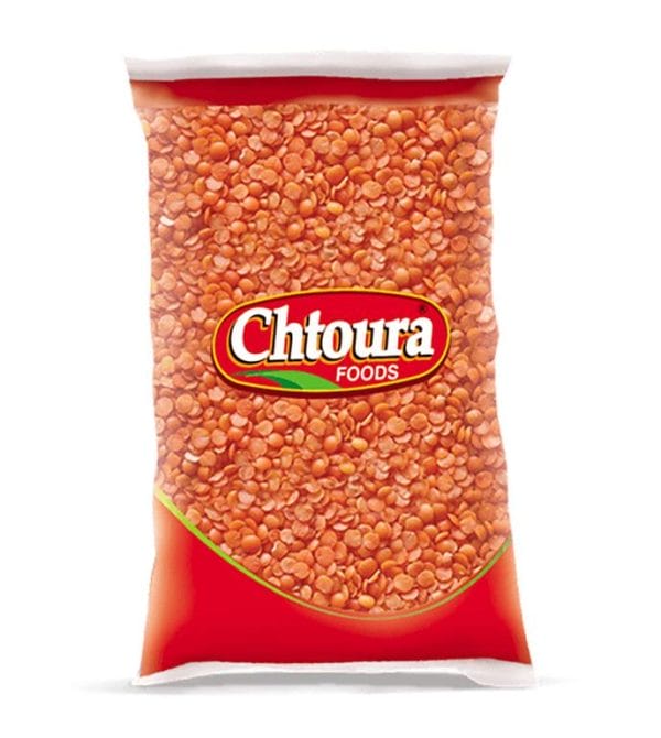 Chtoura Food Röda Linser halvor påse 900g X12st*