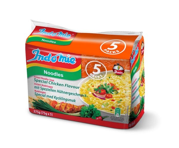 Indomie nudlar Kyckling special 70gx5stx8pack/låda*