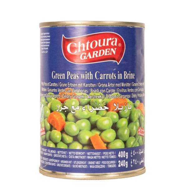 Chtoura Gröna Ärtor & Morot 400g X 24st